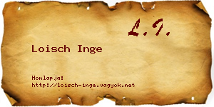 Loisch Inge névjegykártya